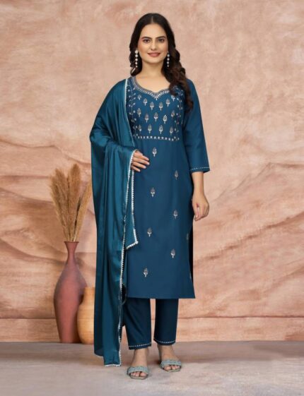 Fully Stiched Kurta and Pant & Dupatta Set
