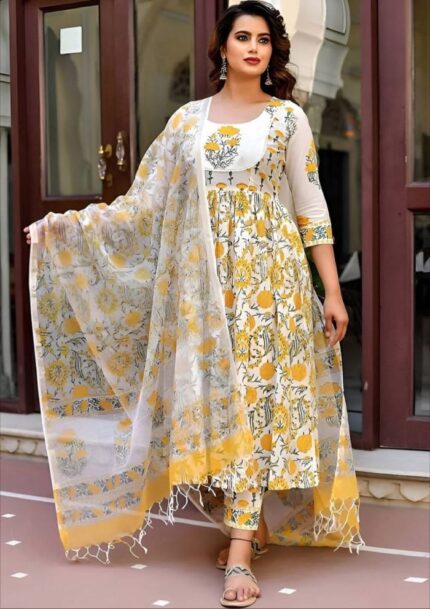 Fully Stiched Kurta and Pant & Dupatta Set